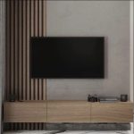 meuble tv suspendu bois